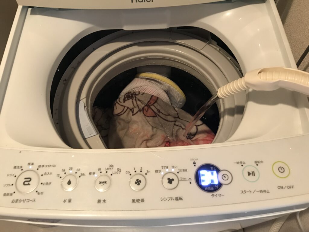 残り湯で洗濯
